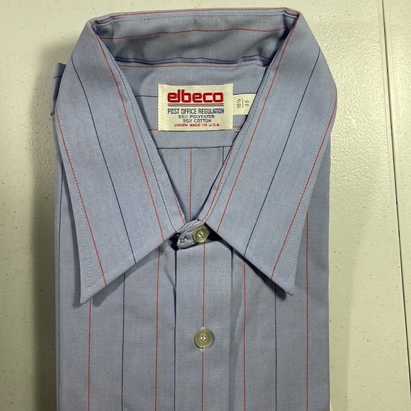 Vintage 90s Mens USPS Button Front Long Sleeve Shirt - Picture 10 of 11